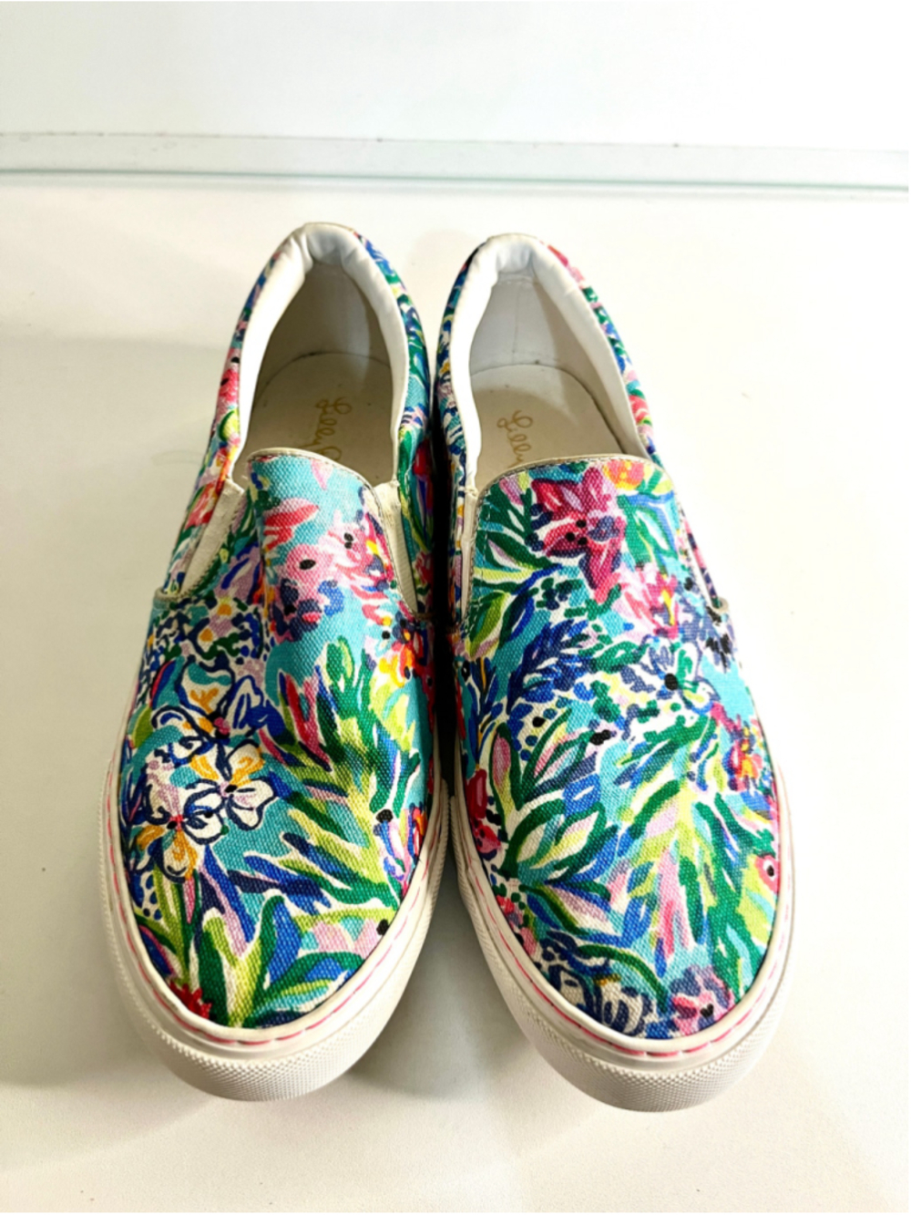 Lilly Pulitzer Julie Amalfi Blue slip-on sneakers women size 7M